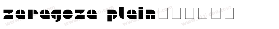 Zaragoza Plain字体转换